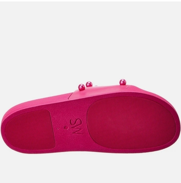 New Stuart Weitzman Supetstud Leather Peonia Pool Slide Sandals NWT Size 7 - Picture 4 of 4